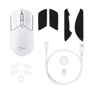 HYPERX Pulsefire Haste 2 Mini - Vezeték Nélküli Gamer Egér - Fehér