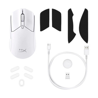 HYPERX Pulsefire Haste 2 - Vezeték Nélküli Gamer Egér - Fehér