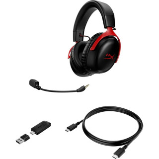 HYPERX Cloud III - Vezeték Nélküli Headset - Fekete/Piros