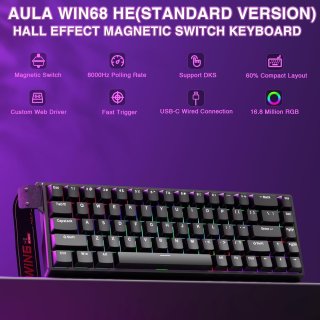 AULA WIN68 HE Magnetic Switch Mechanikus Gamer Billentyűzet