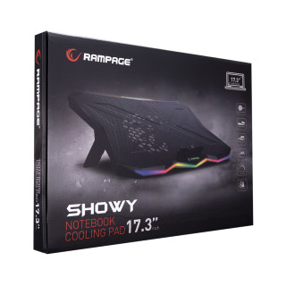 Rampage AD-RC8 SHOWY - Notebook/Laptop Hűtőpad - 17,3"-ig