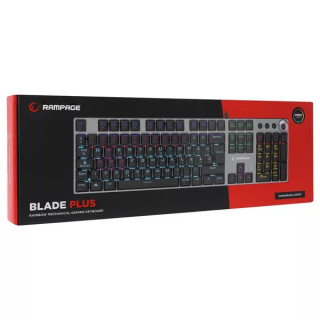 Rampage KB-R28 BLADE PLUS - Blue Switch - Mechanikus Gamer Billentyűzet (Magyar Kiosztás)
