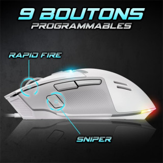 Spirit of Gamer ELITE-M60 White - Gamer Egér - Fehér