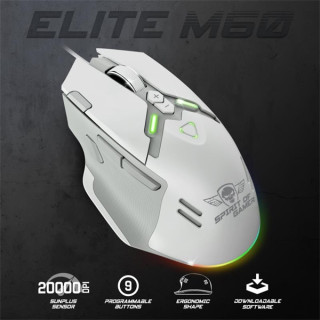 Spirit of Gamer ELITE-M60 White - Gamer Egér - Fehér