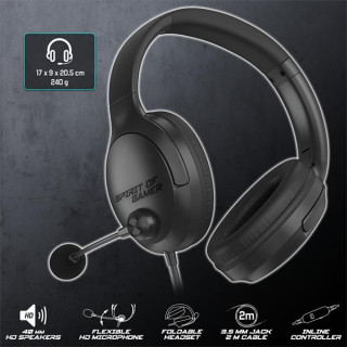 Spirit of Gamer PRO-H4 Black - Gamer Headset - Fekete