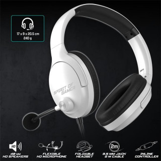 Spirit of Gamer PRO-H4 White - Gamer Headset - Fehér