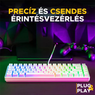 The G-Lab KEYZ HYDROGEN W/HU - Gamer Billentyűzet (Magyar Kiosztás!)