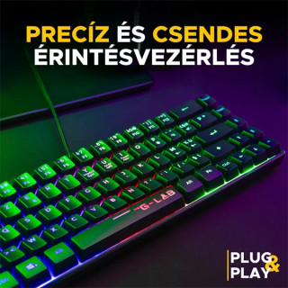 The G-Lab KEYZ HYDROGEN HU - Gamer Billentyűzet - Fekete (Magyar Kiosztás!)