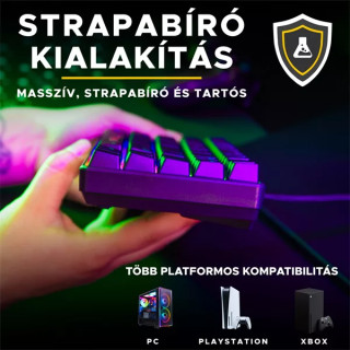 The G-Lab KEYZ HYDROGEN HU - Gamer Billentyűzet - Fekete (Magyar Kiosztás!)