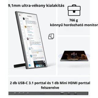 Arzopa Z1C Hordozható Monitor - 16.1"