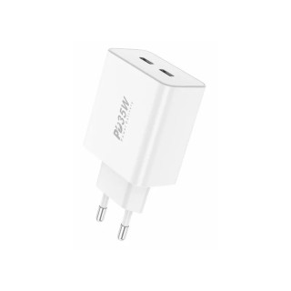 Foneng EU50 2x USB-C-Lightning Gyorstöltő GaN Hálózati Adapter 35W - Fehér