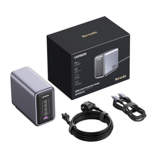UGREEN CD333 Nexode USB + USB-C GaN Gyorstöltő Hálózati Adapter 300W - Fekete