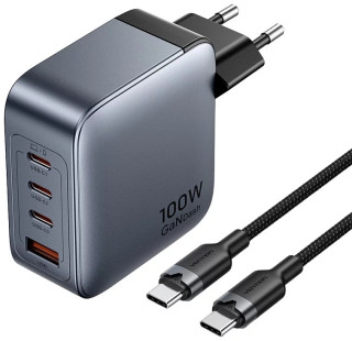 Vention TZ-FETH0-EU USB + USB-C Gyorstöltő Hálózati Adapter - Fekete