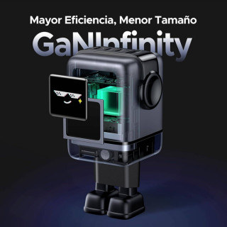 UGREEN Nexode RG USB + USB-C GaN Gyorstöltő Hálózati Adapter 100W - Fekete