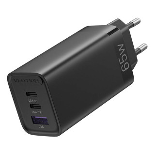 Vention FEDB0-EU USB + USB-C GaN Gyorstöltő Hálózati Adapter 65W - Fekete
