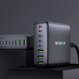 BlitzWolf BW-S26 Gyorstöltő Hálózati Adapter 250W - Fekete