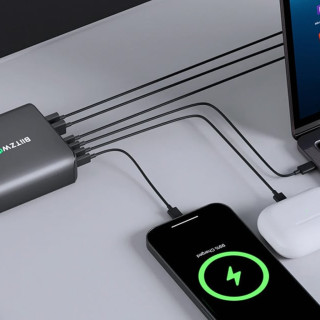 BlitzWolf BW-S26 Gyorstöltő Hálózati Adapter 250W - Fekete