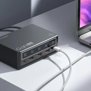 BlitzWolf BW-i9 USB-A + USB-C Asztali töltő 110W - Fekete
