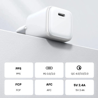 UGREEN 15326 Nexode Mini USB-C Gyorstöltő Hálózati Adapter 30W - Fehér