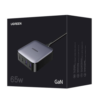 UGREEN CD327 Nexode USB + USB-C Gyorstöltő Hálózati Adapter 65W - Szürke