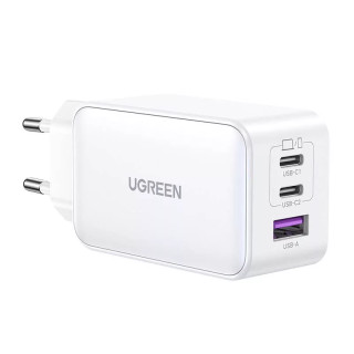 UGREEN Nexode USB + USB-C GaN Gyorstöltő Hálózati Adapter 65W - Fehér