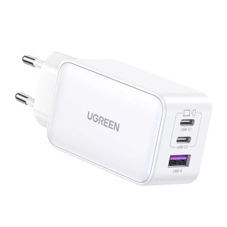 UGREEN Nexode USB + USB-C GaN Gyorstöltő Hálózati Adapter 65W - Fehér