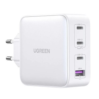 UGREEN Nexode 15337 USB + USB-C GaN Gyorstöltő Hálózati Adapter 100W - Fehér
