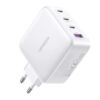 UGREEN Nexode 15337 USB + USB-C GaN Gyorstöltő Hálózati Adapter 100W - Fehér
