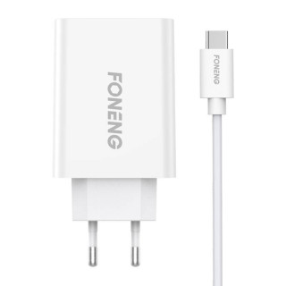 Foneng EU43 USB-C Gyorstöltő Hálózati Adapter + USB-C Kábel