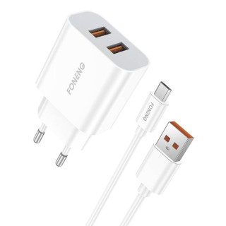 Foneng EU45 USB Gyorstöltő Hálózati Adapter + Micro-USB kábel