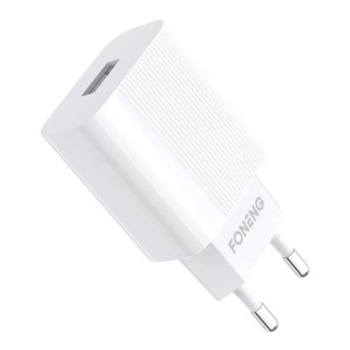Foneng EU28 USB Gyorstöltő Hálózati Adapter + USB-C Kábel