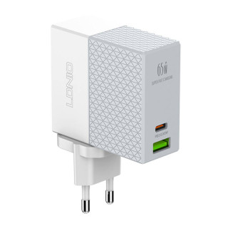 LDNIO A2620C USB + USB-C Gyorstöltő Hálózati Adapter 65W + USB-C Kábel