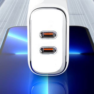 LDNIO A2528M USB-C Gyorstöltő Hálózati Adapter + USB-C - Lightning Kábel