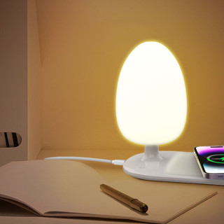 LDNIO Y3 Éjjeli Lámpa Qi Vezeték Nélküli Töltéssel - Fehér