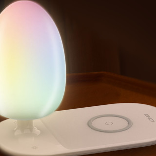 LDNIO Y3 Éjjeli Lámpa Qi Vezeték Nélküli Töltéssel - Fehér