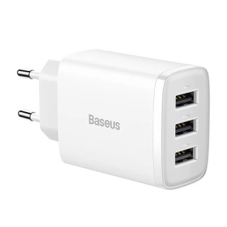 Baseus USB Gyorstöltő Hálózati Adapter 17W - Fehér
