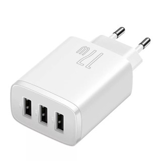Baseus USB Gyorstöltő Hálózati Adapter 17W - Fehér