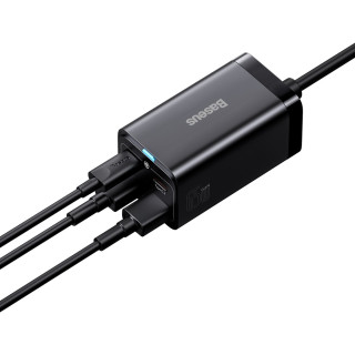 Baseus GaN3 Pro USB + USB-C Gyorstöltő Hálózati Adapter 65W - Fekete