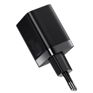 Baseus Super Si Pro USB + USB-C Gyorstöltő Hálózati Adapter 30W - Fekete