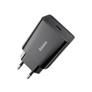 Baseus Speed Mini USB-C Gyorstöltő Hálózati Adapter 20W - Fekete