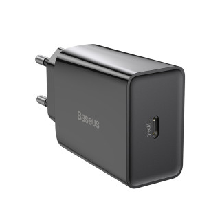 Baseus Speed Mini USB-C Gyorstöltő Hálózati Adapter 20W - Fekete