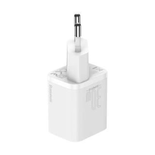 Baseus Super Si 1C Gyorstöltő Hálózati Adapter 30W - Fehér