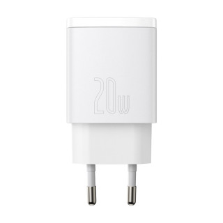 Baseus USB + USB-C Gyorstöltő Hálózati Adapter 20W - Fehér