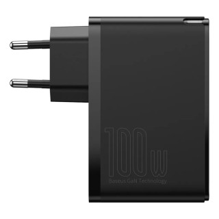 Baseus GaN2 Pro USB + USB-C Gyorstöltő Hálózati Adapter 100W - Fekete