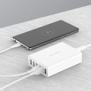 Blitzwolf BW-S15 6x USB Gyorstöltő Hálóati Adapter 60W - Fehér