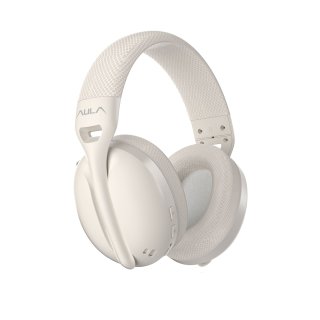 AULA S6 Tri-Mode Vezeték Nélküli Gamer Headset - Bézs