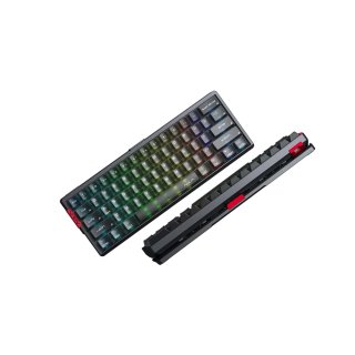 AULA AG60 PRO eSport Magnetic Switch Mechanikus Gamer Billentyűzet - Fekete-Átlátszó
