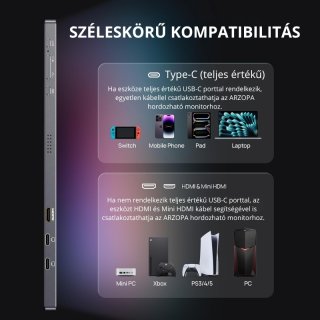 Arzopa Z3FC Hordozható Monitor 180Hz - 16.1"