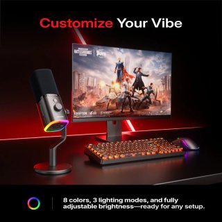 MAONO PD100W Vezeték Nélküli Streamer Mikrofon RGB