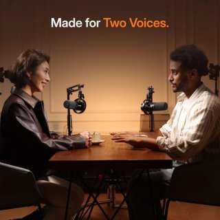 MAONO PD200W Hybrid Vezeték Nélküli Podcast Mikrofon RGB - Fekete